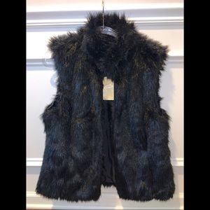 Michael Kors Black Faux Fur Vest